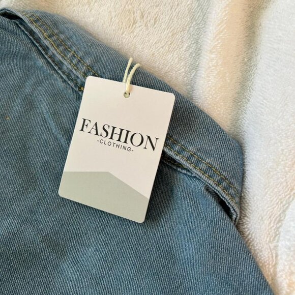 Oversized Denim Jean Jacket   New - Picture 5 of 6